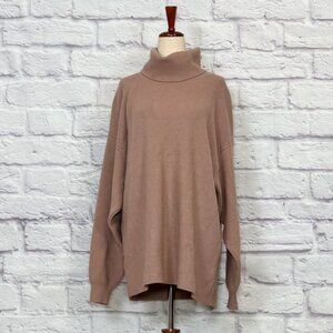 Free People Dusty Pink Oversized Slouch Turtleneck Sweater